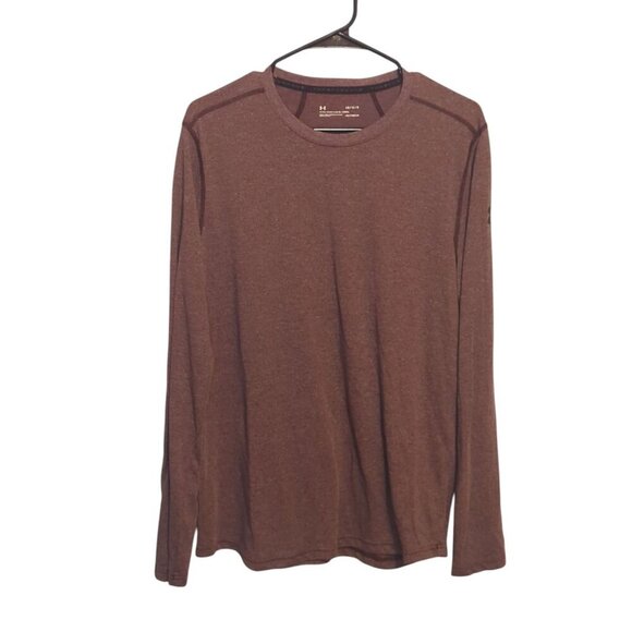 Under Armour Threadborne Shirt Mens Large Heatgear Long Sleeve Running Workout - Picture 1 of 12